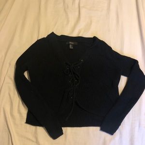 Black crop sweater